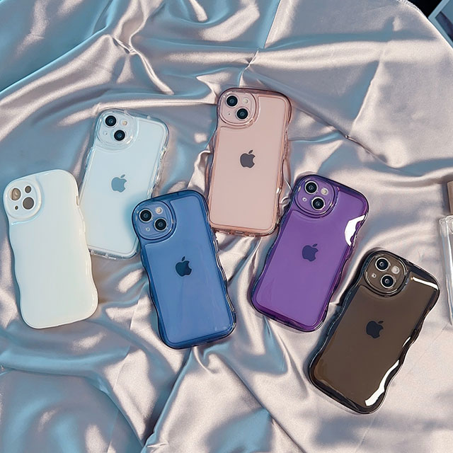 【iPhone14 ケース】Wavy Clear Case (purple)サブ画像