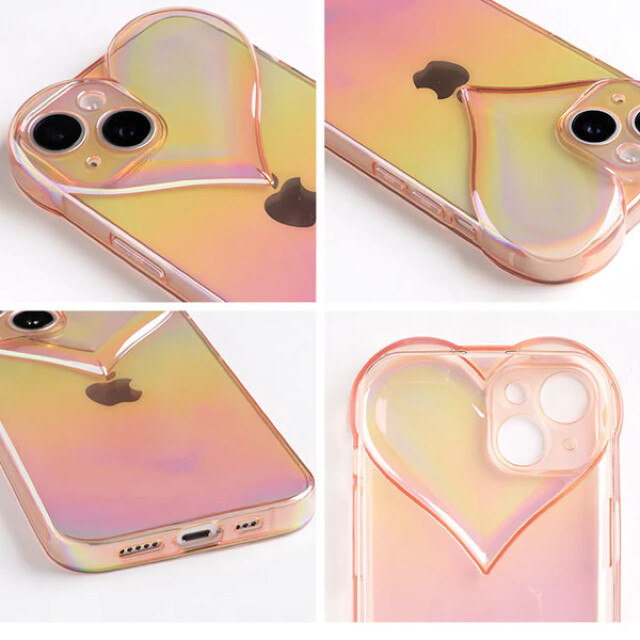 【iPhone14 ケース】ULTRA FINE 3Dぷっくりハートケース (クリア)goods_nameサブ画像