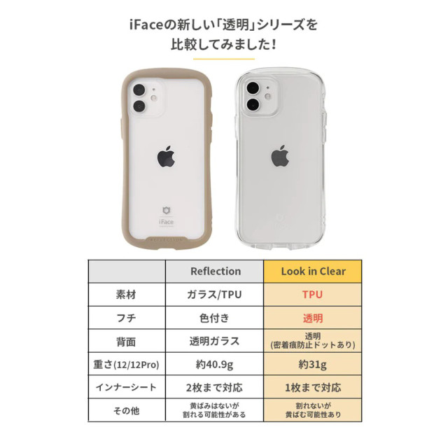 【iPhone12/12 Pro ケース】iFace Look in Clearケース (クリア/ラメ)サブ画像