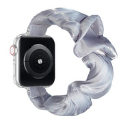 【Apple Watch バンド 41/40/38mm】シュシュループバンド (シルバー) for Apple Watch SE(第2/1世代)/Series9/8/7/6/5/4/3/2/1