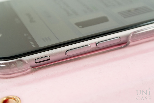 【iPhone6s/6 ケース】icoin GAMACO ピンクのサウンドボタン