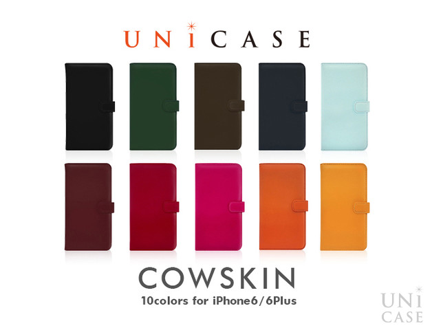 カラーバリエーションが豊富でシンプルな牛革のiPhoneケースが「UNiCASE」より登場！：COWSKIN Diary (カウスキンダイアリー) for iPhone6s/6