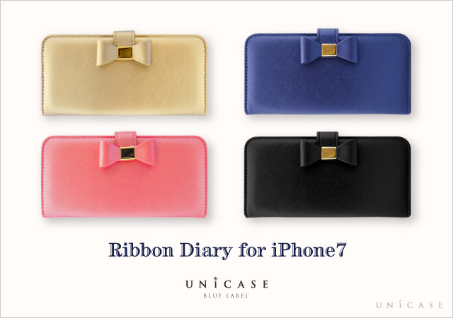 UNiCASE BLUE LABELの人気アイテムに新作登場！“Ribbon Diary for iPhone8/7”発売開始