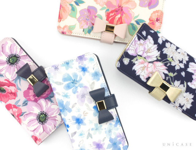 オシャレな花柄iPhoneケース：Flower series wallet case for iPhone8/7/6s/6