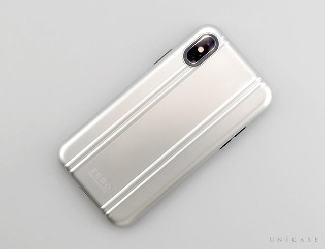【iPhoneXS ケース】ZERO HALLIBURTON Hybrid Shockproof case for iPhoneXS (Silver)装着レビュー 全体