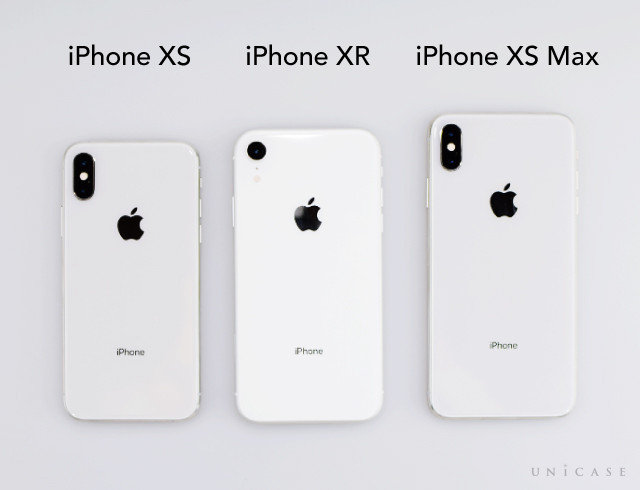 iPhone XRとiPhone XS,iPhone XS Max本体背面
