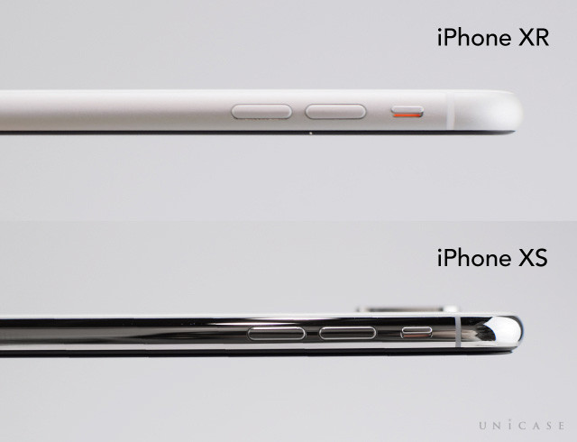 iPhone XRとiPhone XS 厚み、側面の比較