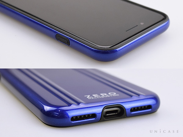 【iPhoneSE(第2世代)/8/7 ケース】ZERO HALLIBURTON Hybrid Shockproof Case for iPhoneSE(第2世代) (Blue)装着レビュー 側面ボタン、スピーカー