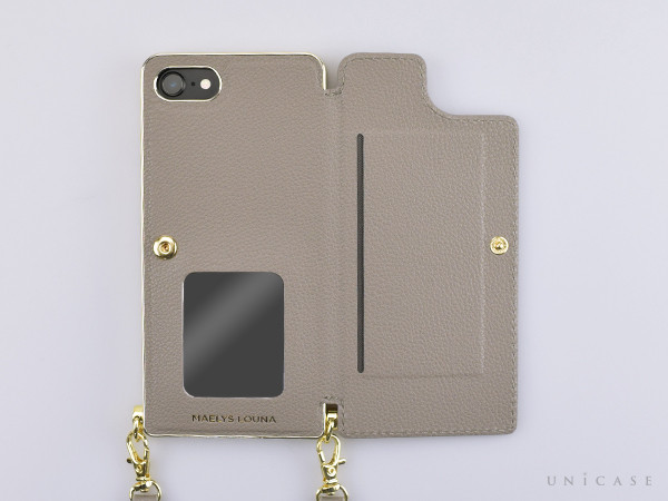 【iPhoneSE(第2世代)/8/7 ケース】Cross Body Case for iPhoneSE(第2世代) (gray)装着レビュー フラップ開き