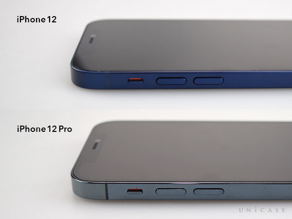 iPhone12(左)とiPhone1212Pro(右) サイドボタン(音量)