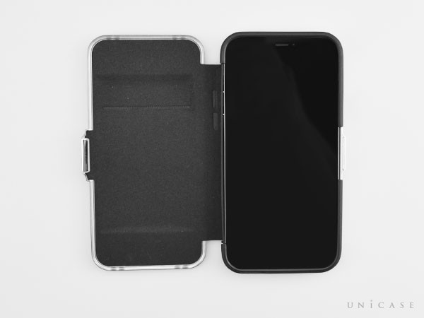 【iPhone12/12 Pro ケース】ZERO HALLIBURTON Hybrid Shockproof Flip Case 装着 内側