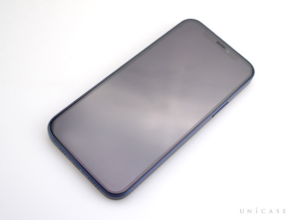 【iPhone12/12 Pro フィルム】[FLEX 3D] ゴリラガラス 高透明 複合フレームガラス (ブラック)装着 正面