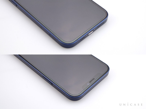 【iPhone12/12 Pro フィルム】[FLEX 3D] ゴリラガラス 高透明 複合フレームガラス (ブラック)装着 上下斜めから