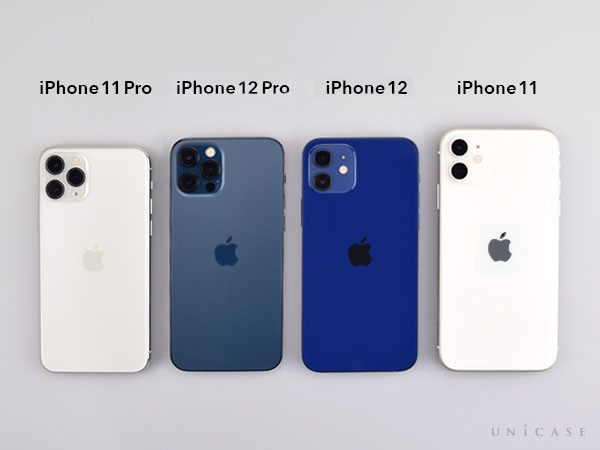 iPhone11とiPhone12，iPhone11ProとiPhone12Pro 背面比較