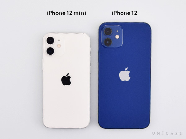 iPhone12 mini(左)とiPhone12(右) 背面比較