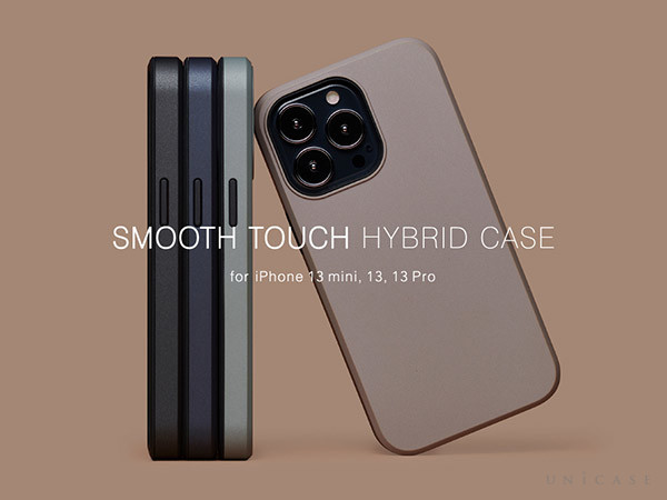 【Apple最新端末iPhone 13, iPhone 13 Pro, iPhone 13 mini対応】UNiCASEオリジナルの丈夫でスリムなiPhoneケース“Smooth Touch Hybrid Case”予約販売開始～MagSafe対応モデルも販売開始～