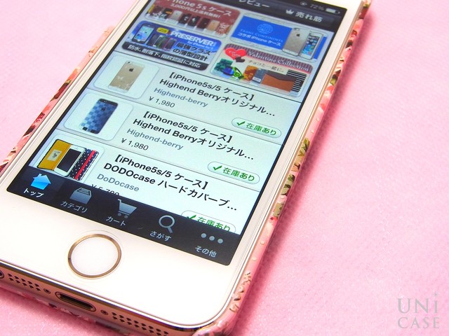 【iPhone5s/5 ケース】コラボケース(シュガーブーケピンク)の前面