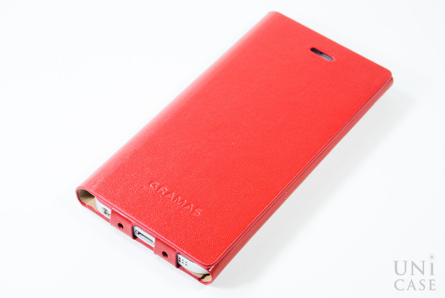 【iPhone5s/5 ケース】One-Sheet Leather Case レッドの外見