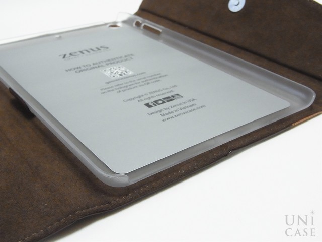 【iPad mini3/2/1 ケース】Prestige Envelope Folio ダークブラウンの装着部分