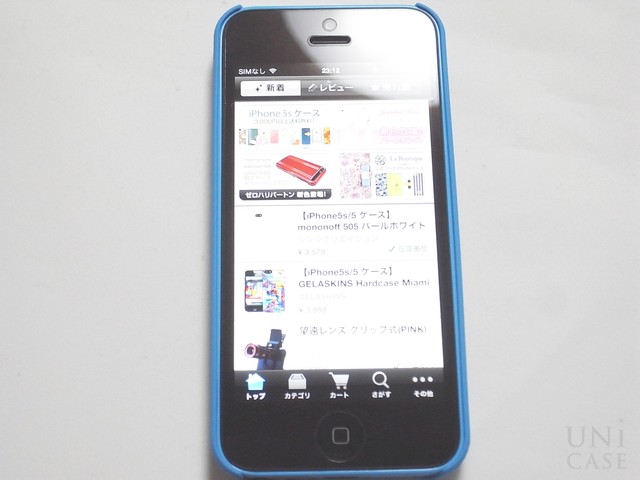 【iPhone5c ケース】Bluevision OsaifuSlim for iPhone 5c Blueの薄さ