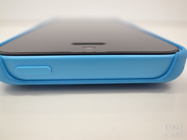 【iPhone5c ケース】Bluevision OsaifuSlim for iPhone 5c Blueの電源ボタン