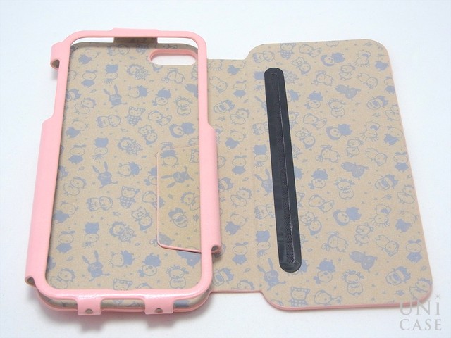 【iPhoneSE(第1世代)/5s/5c/5 ケース】Little Pink ＆ Brokiga Case (ピンク)の見開き