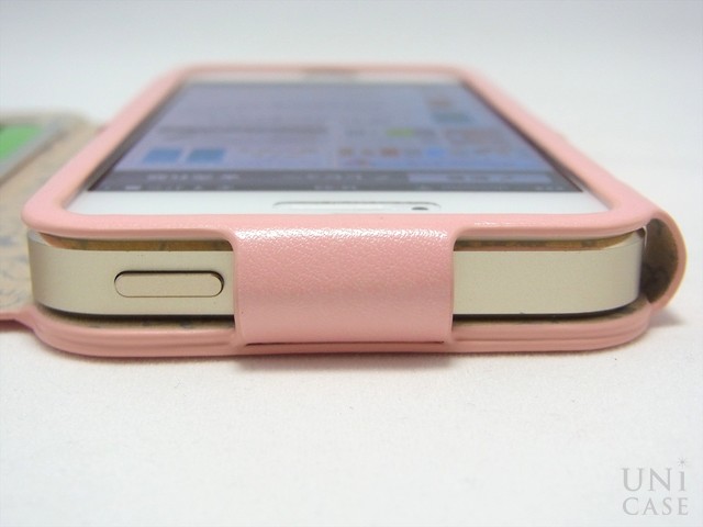 【iPhoneSE(第1世代)/5s/5c/5 ケース】Little Pink ＆ Brokiga Case (ピンク)の電源ボタン