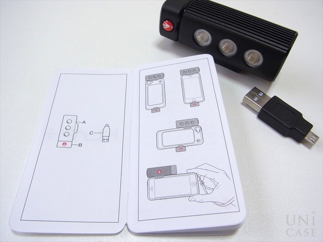 【iPhone5s/5】KLYP+バンパー専用SMT LED/三脚アタッチメントの説明書