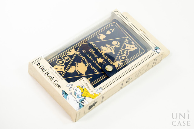 【iPhone6s/6 ケース】ディズニーキャラクター/Old Book Case(アリス・イン・ワンダーランド/ネイビー)のパッケージ