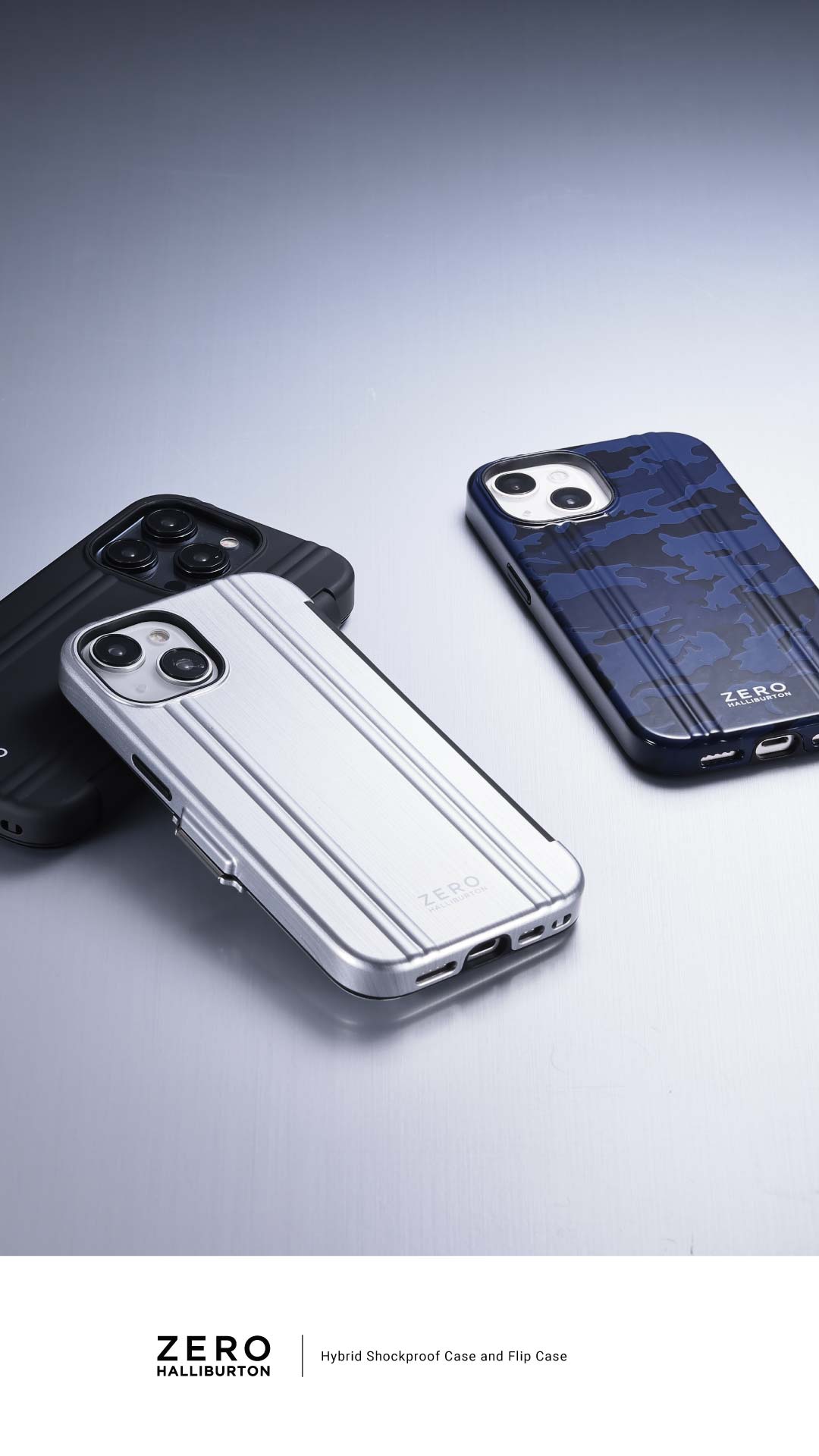 【iPhone15 / 15 Pro ケース】ZERO HALLIBURTON Hybrid Shockproof case ゼロハリバートン