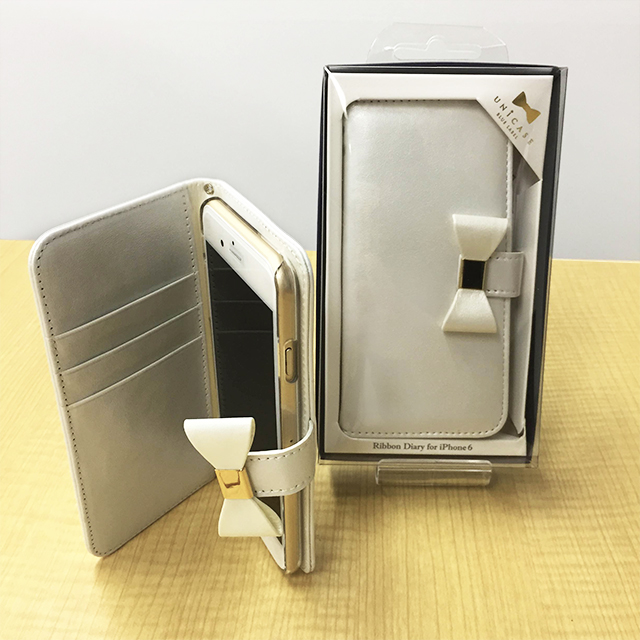 iPhone6sゴールドとRibbon Diary Ivory for iPhone6s/6 