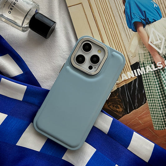 【iPhone15 Pro】ソフトパフケース (ブルー)