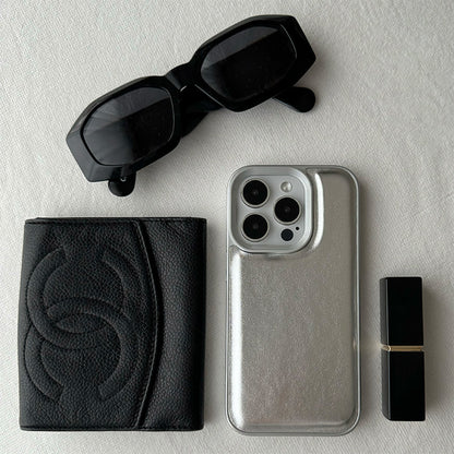 【iPhone14 Pro】シルバーパフケース