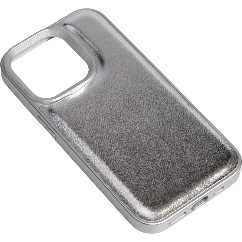 【iPhone14 Pro】シルバーパフケース