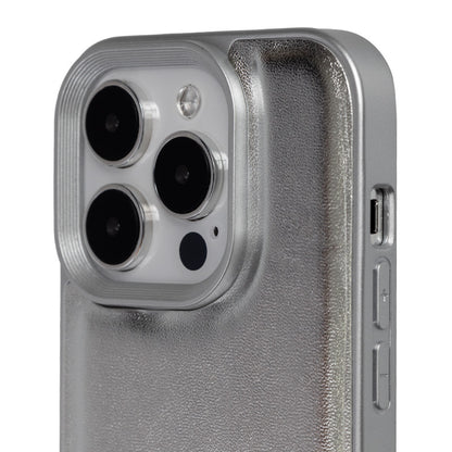 【iPhone14 Pro】シルバーパフケース