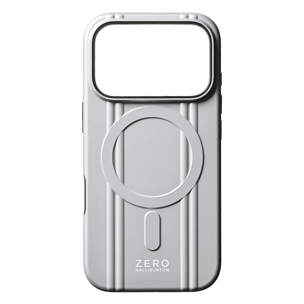 ZERO HALLIBURTON Hybrid Shockproof Case for iPhone 18 Pro/17 Pro (Matte Silver)