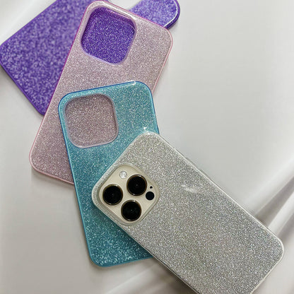 【iPhone 12/12Pro専用】シャイニー iPhone 背面ケース(パープル)