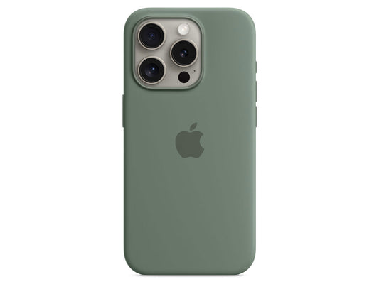 MagSafe対応iPhone15 Proシリコーンケース (サイプレス)