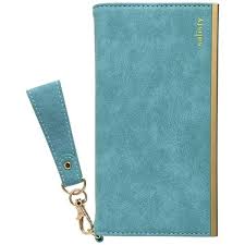 【iPhone15 Pro】salisty スエードスタイル ダイアリーケース (ターコイズ)