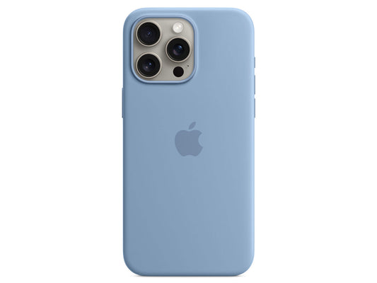 MagSafe対応iPhone15 Pro Maxシリコーンケース (ウインターブルー)