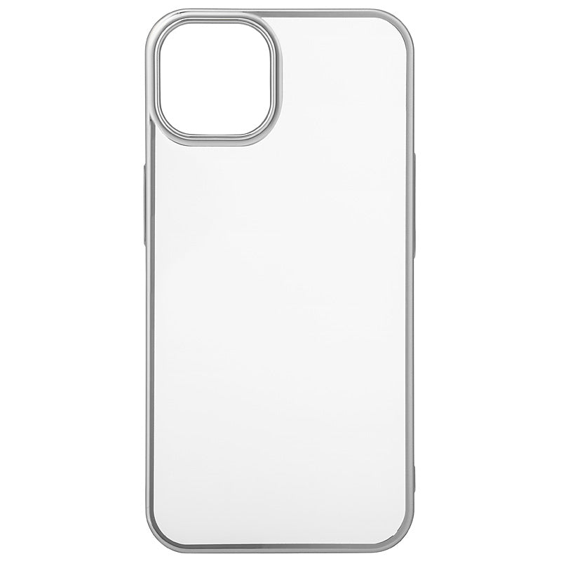 【iPhone13】サイドメッキケース (シルバー)