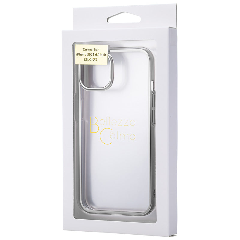 【iPhone13】サイドメッキケース (シルバー)