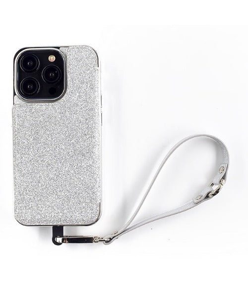 【iPhone15 Pro】Cross Body Case Duo (silver)