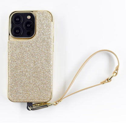 【iPhone15 Pro】Cross Body Case Duo (gold)