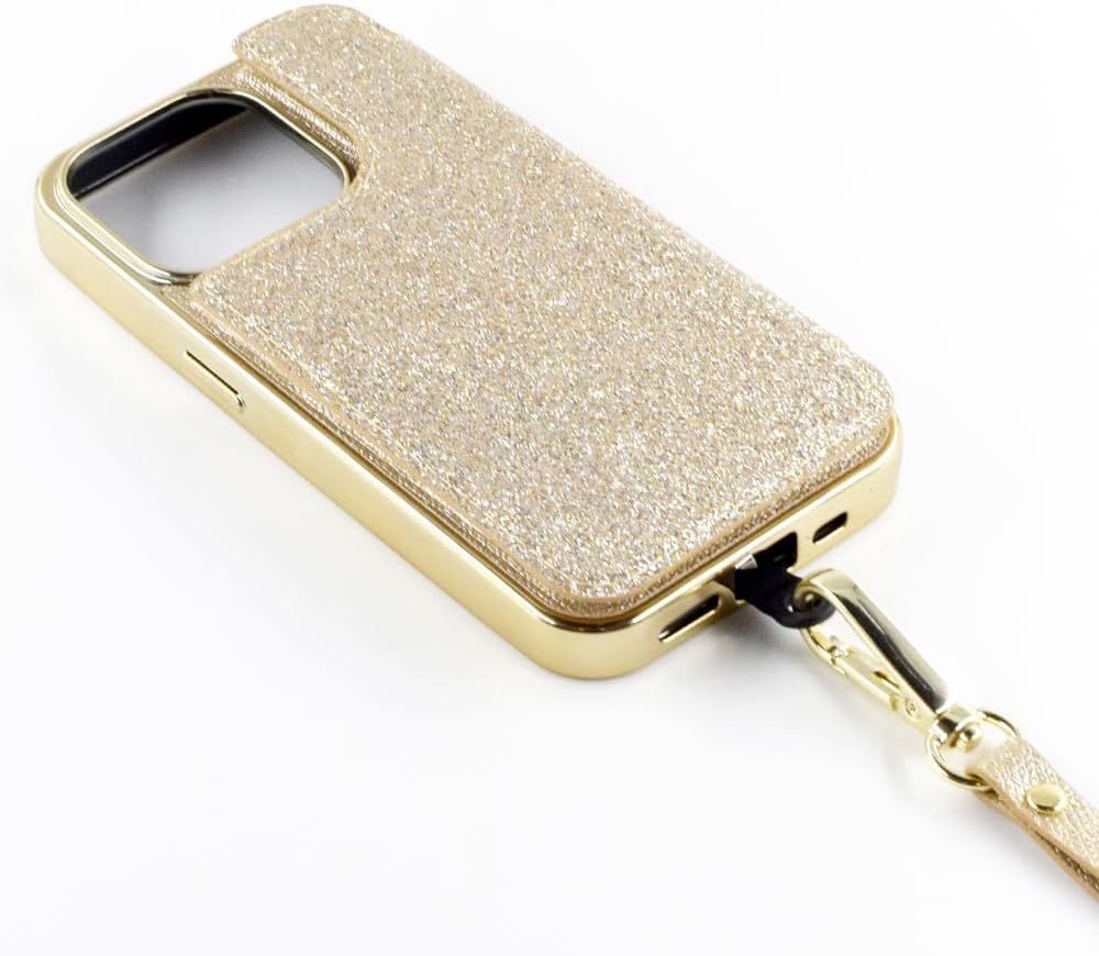 【iPhone15 Pro】Cross Body Case Duo (gold)