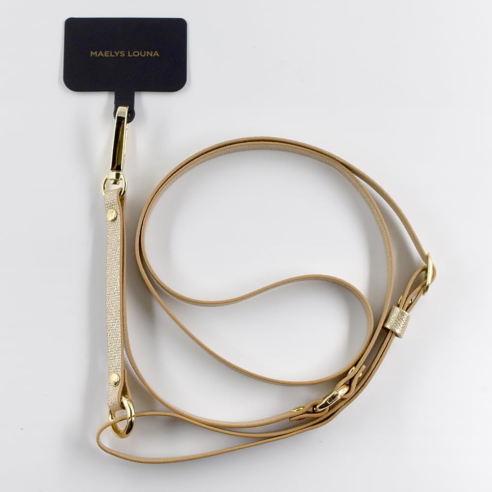 【iPhone15 Pro】Cross Body Case Duo (gold)