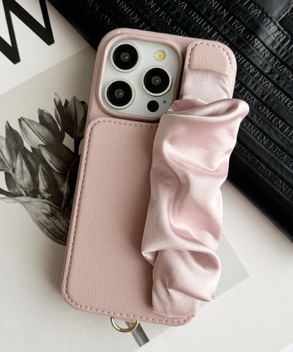 【iPhone15 Pro】Classy Scrunchie Case(pink)