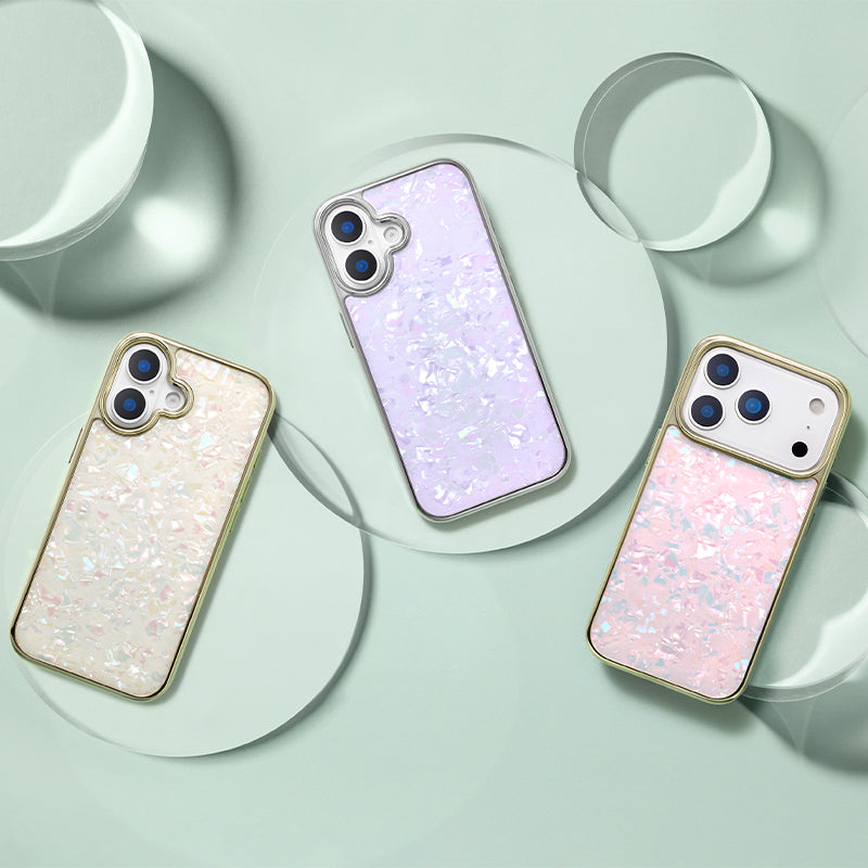 Glass Shell Case (pink)