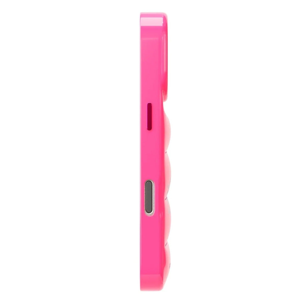 The Puffer Case (Hibiscus 02 in Neon Pink)