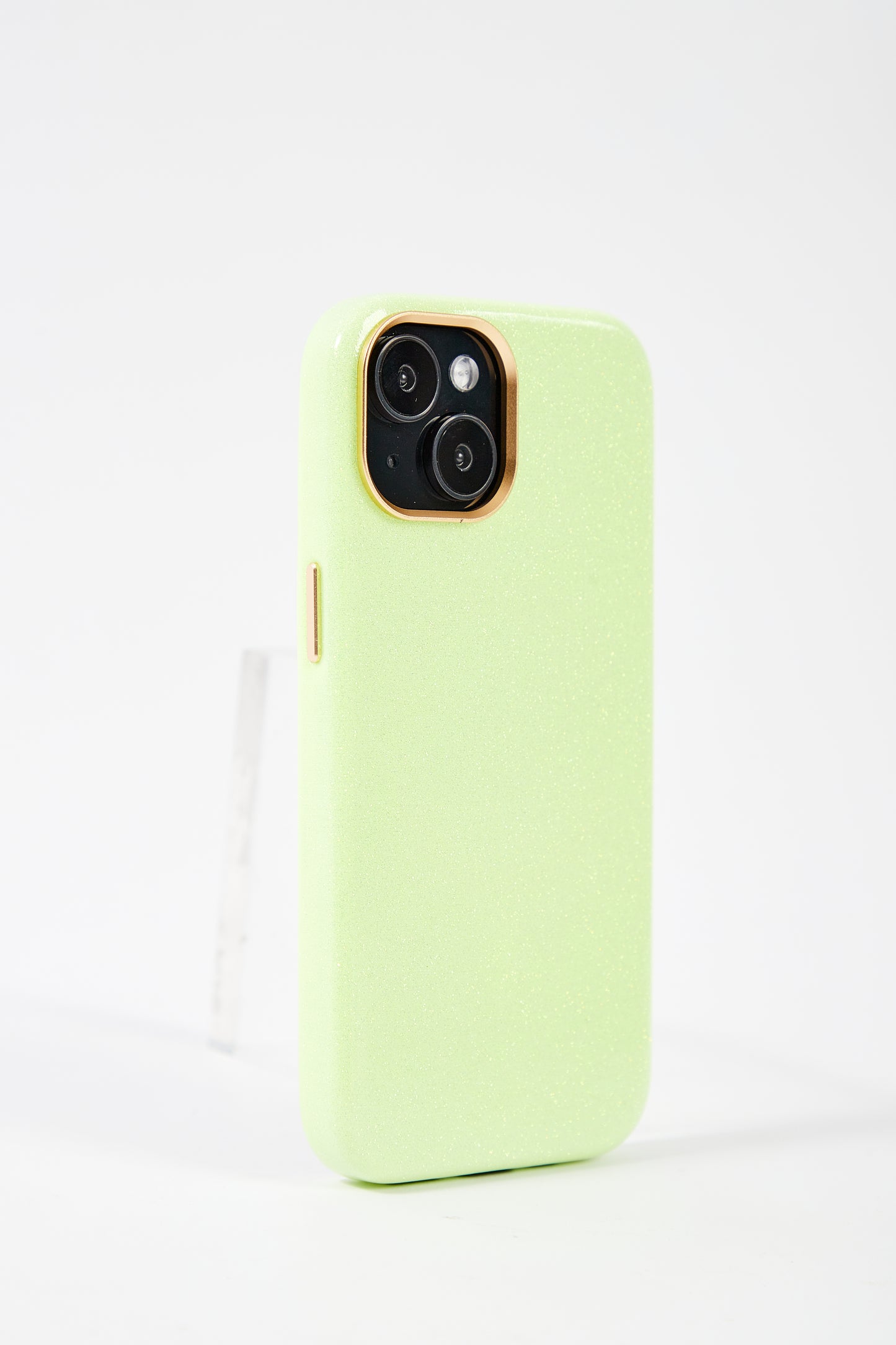 【iPhone15 Pro】Sparkling Case(neon green)